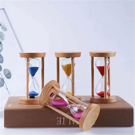 Wooden Hourglass 3 5 Minutes Mini Desktop Decoration Sand Clock Creative Timers Sandglass