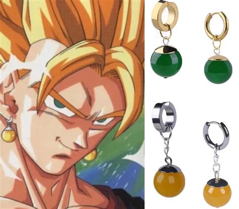 Super Dragon Ball Z Vegetto Potara Black Son Goku Cosplay Costumes Ring Zamasu Earrings Ear Stud ...