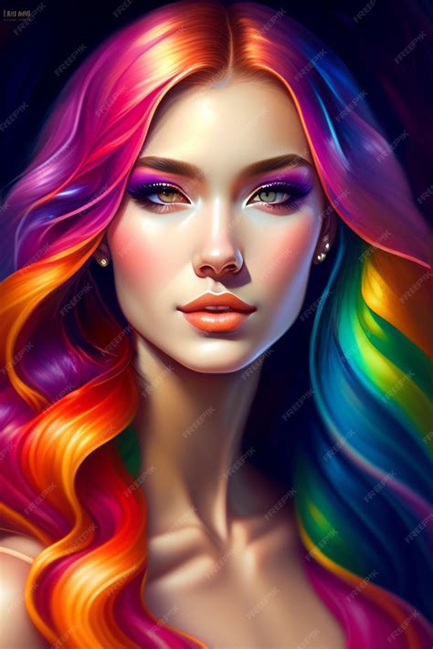 Caricature Dune écolière Coloriant Les Cheveux Dune Fille Caricature