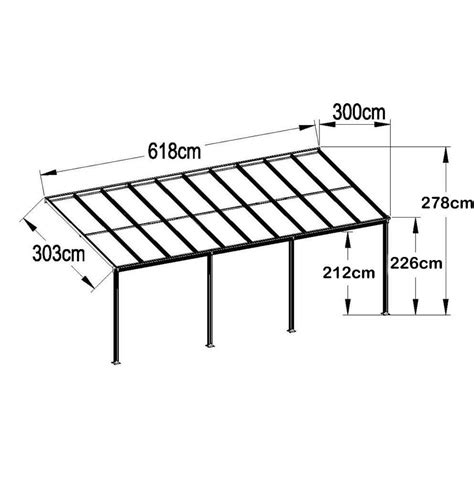 Home Deluxe Terrassenüberdachung Solis Alu 618 X 303 X 226 278 Cm Weiß Kaufen Bei Obi