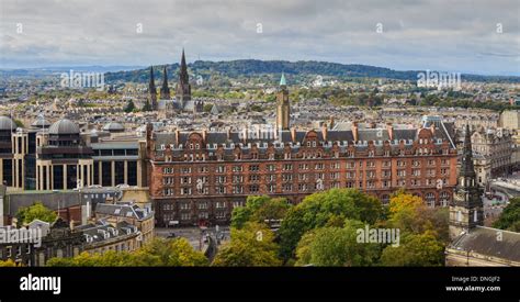 Caledonian Hotel, Edinburgh viewed from Edinburgh Castle Stock Photo - Alamy