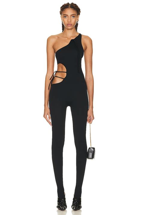 Andreadamo Jumpsuit With Cut Outs In Black Fwrd