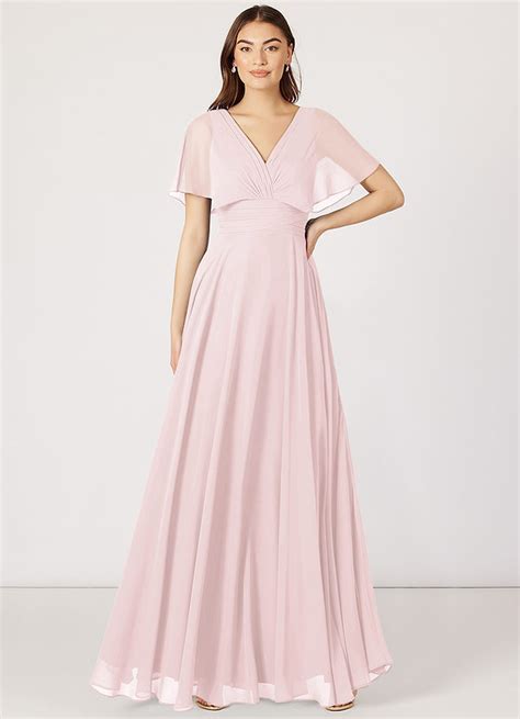 Blushing Pink Azazie Pamela Bridesmaid Dresses Azazie