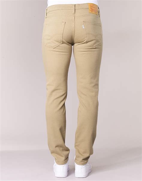 Levi S Denim Levis 511 Slim Fit Men S Skinny Jeans In Beige In Natural For Men Lyst