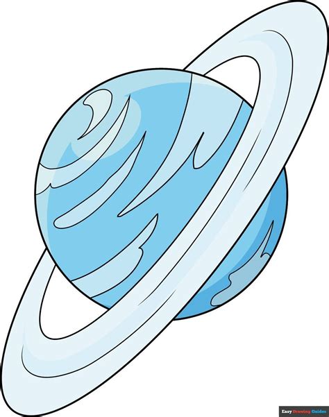 How To Draw Uranus Really Easy Drawing Tutorial Planet Drawing