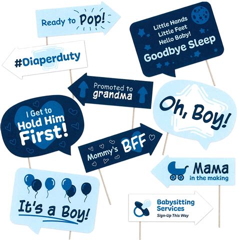 Amazon Laslu It S A Boy Baby Shower Party Photo Booth Props Kits