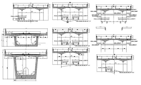 RCC Concrete Bridge Design CAD Drawing - Cadbull