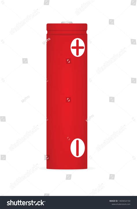 Red Lithium Ion Battery Vector Illustration Stock Vector Royalty Free