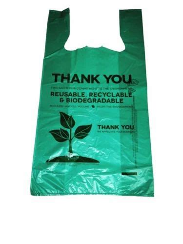 W Cut Plain Biodegradable Carry Bags 2 Kg Size In Inches 9 X 6