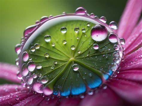 Premium Photo A Close Up Of A Flower With Water Droplets On Its Petals