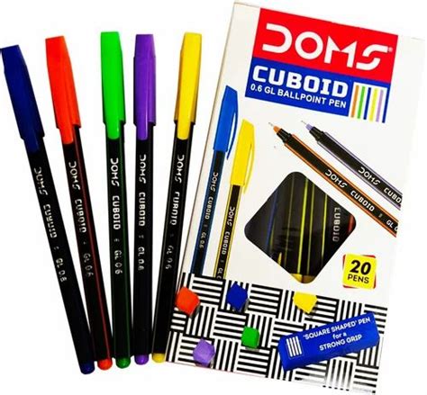 Blue Plastic Doms Cuboid Pens For Study Offices Packaging Type Box