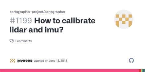 How To Calibrate Lidar And Imu Issue Cartographer Project