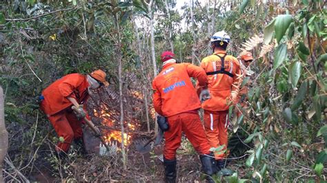 Brigadistas tentam controlar incêndio na Serra da Tromba cinco dias