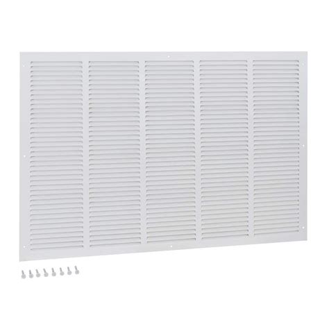 Ez Flo 20 X 25 Inch Duct Opening White Return Air Vent Cover For Wall Or Ceiling Solid Steel