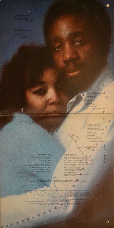 Jerry Butler And Brenda Lee Eager The Love We Have The Love We Had Lp