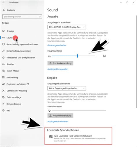 Soundeinstellungen bei Windows 10 und Lautstärke pro App festlegen