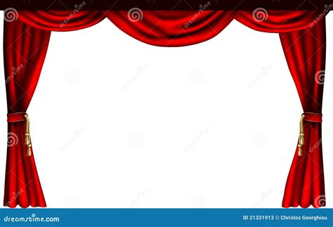 Theatre or cinema curtains stock vector. Illustration of classic - 21331913