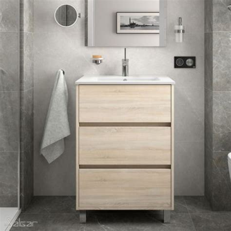 Mueble De Ba O Arenys Roble Caledonia Lavabo Zurione