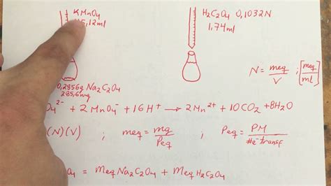 Calcule Normalidad De Kmno En Un Titulacion De Kmno Y Na C O Youtube