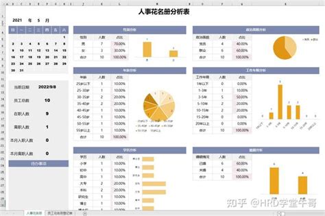 Hr必备报表及数据分析表格合集，月报年报数据分析模板（随改随用55份全自动生成） 知乎