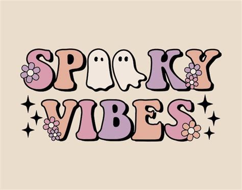 Premium Vector Spooky Vibes Cute Retro Halloween Design Retro