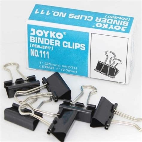 Joyko Binder Clip 111 Stainless Penjepit Klip Kertas Sinar Mega Store