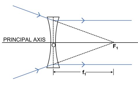 A ray of light, after refraction through a concave lens | KnowledgeBoat