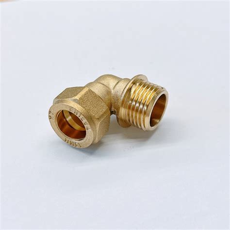 Male Elbows Brass Compression Fittings For Copper Tube Pipe Fitting