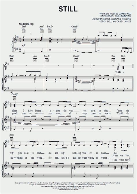 Still Piano Sheet Music Onlinepianist