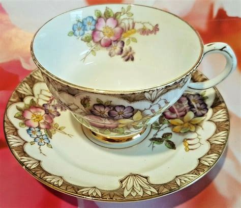 Vintage Rosina Bone China Teacup Saucer Made In England Ebay