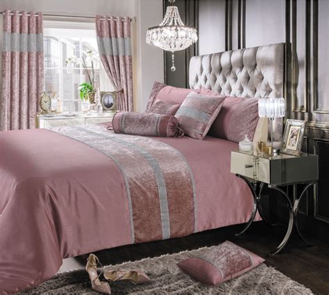 Luxury Diamante Crushed Velvet Duvet Quilt Cover Bedding Set Single Double King Ebay