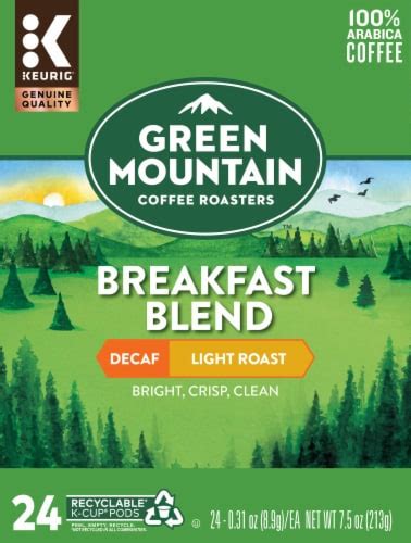 Green Mountain Coffee Decaf Breakfast Blend Light Roast Coffee K Cup