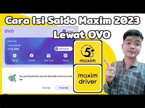 Cara Isi Saldo Maxim Lewat Ovo Terbaru Youtube