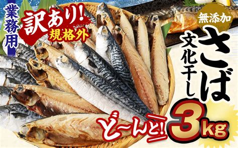 【訳あり規格外】 業務用 無添加 さば文化干し どーんと 3kg 鯖 さば 干物 魚 茨城県神栖市｜ふるさとチョイス ふるさと納税サイト