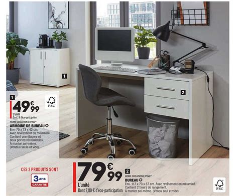 Promo Armoire De Bureau Home Cration Living Bureau Home Creation