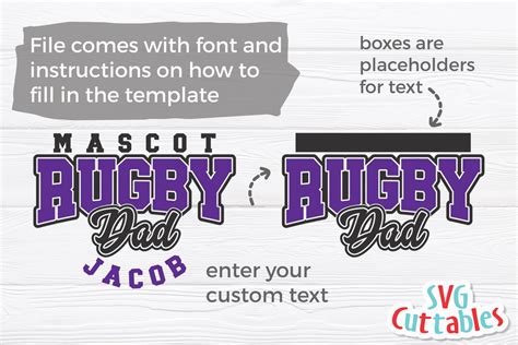 Rugby Dad Template 003 Svg Cut File Svgcuttablefiles