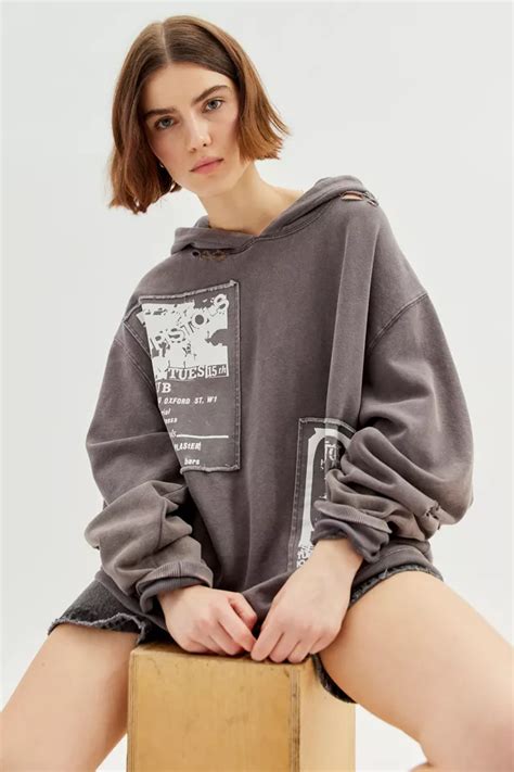 Sex Pistols Anarchy Oversized Hoodie Sweatshirt Urban Outfitters