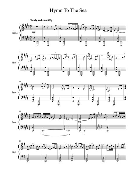 Hymn To The Sea Titanic James Horner Sheet Music For Piano Download Free In Pdf Or Midi