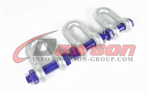 Dawson Brand Hot Dip Galvanized US Type DG Chain Shackle With Safety Pin S Bolt Type Dee