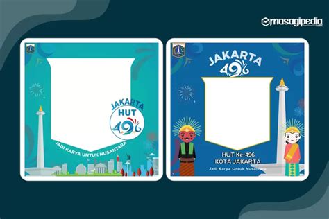 Kumpulan Twibbon HUT DKI Jakarta Ke 496 Desain Keren Aesthetic Dan