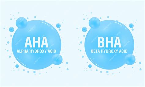 Premium Vector Vector Set Of Aha And Bha Icons Beta Hydroxy Acid And Alpha Hydroxy Acid Acids