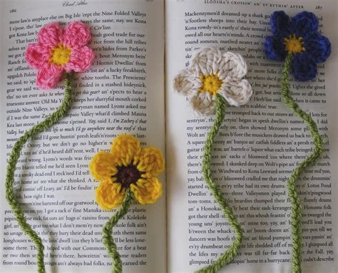 Crochet Flower Bookmark Pattern Crochet Flower Bookmark Crochet Flower Pdf Pattern Crochet