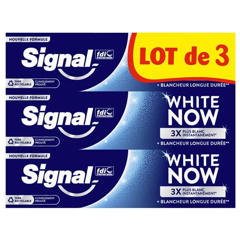 Dentifrice Blancheur Longue Dur E White Now Signal Les Tubes De