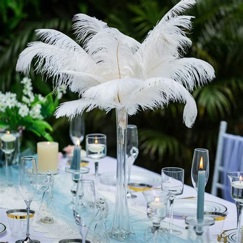 NUPTIO 20 Pièces Naturel 30 35cm Plumes D autruche Plume De Mariage