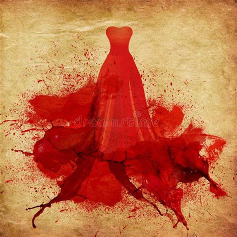 Silueta Del Vector Del Vestido Elegante Ilustración Del Vector Ilustración De Rojo Boda