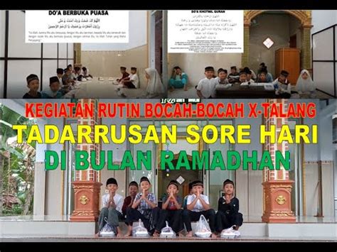 Tadarrusan Sore Hari Di Bulan Ramadhan Bersama Bocah Bocah X Talang