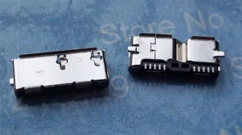 Micro Usb 3 0 Femelle 5 Pièces Connecteurs De Soudure Pcb Prise Cms 10pin Pcb Aliexpress