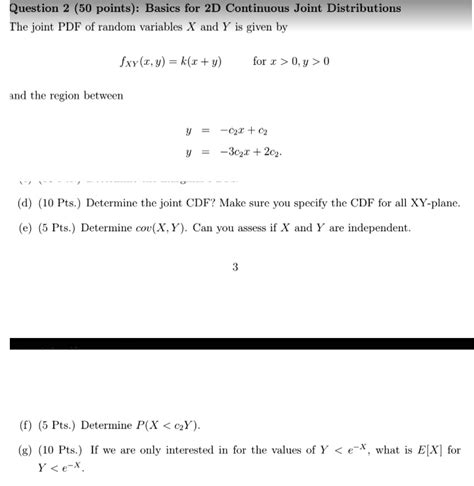 Solved Question Points Basics For D Continuous Joint