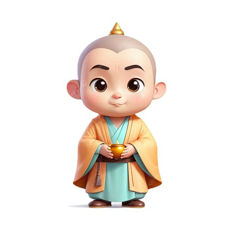 biksu kartun   lucu lucu  kartun biarawan png transparan