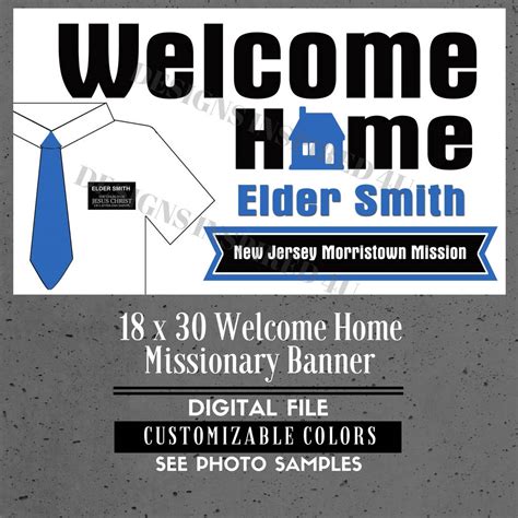 Lds Missionary Welcome Home Banner Digital File Etsy